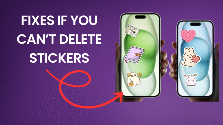 how to delete stickers on iphone